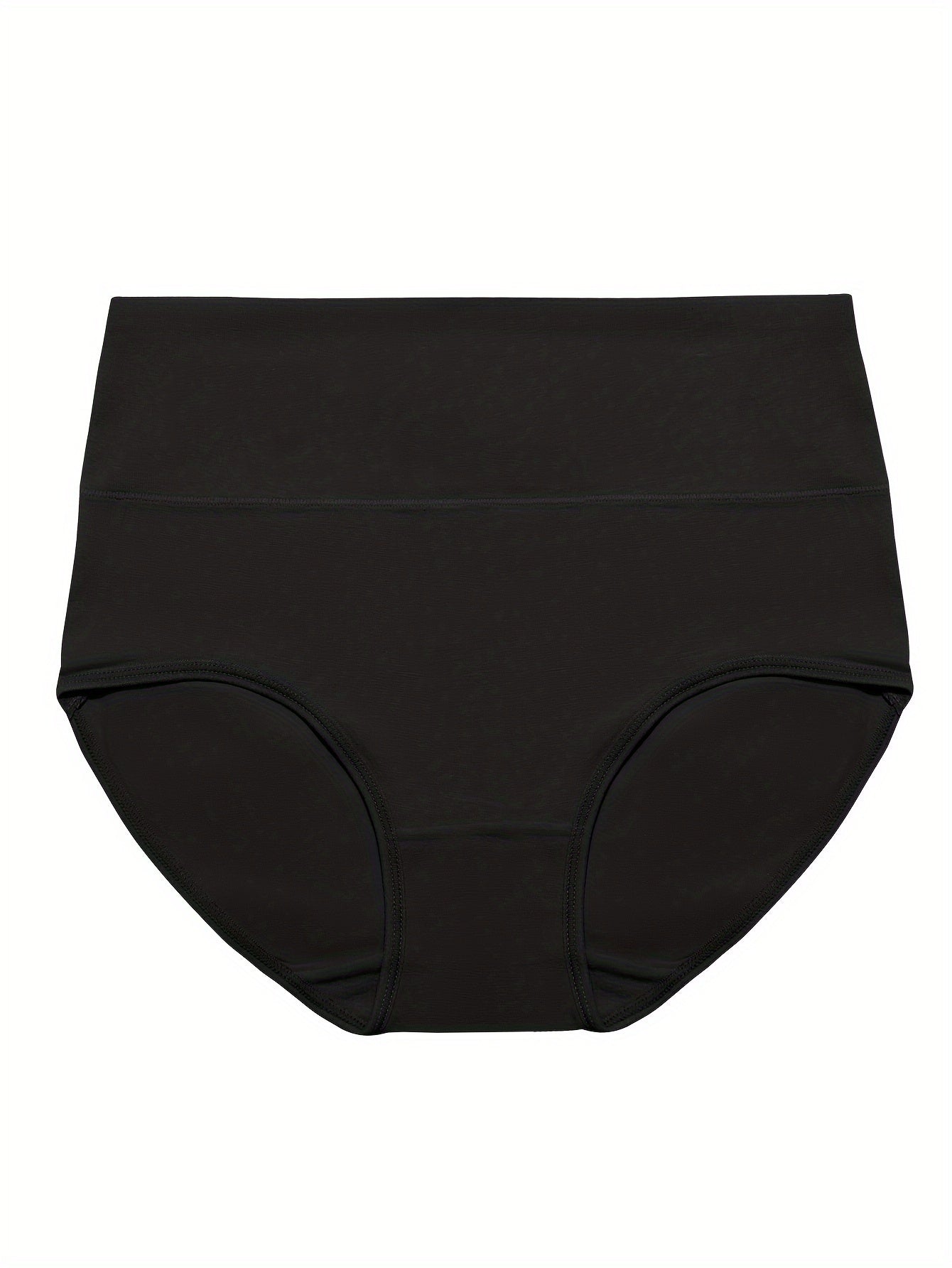 Women 5-Pack High-Waisted Tummy Control Shapewear Briefs Medium Support Cotton Spandex