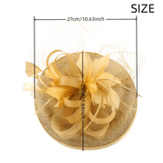 Women's Faux Feather Fascinator Hat with Veil for Parties and Special Occasions