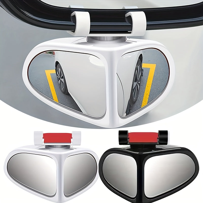 2pcs Ultra Clear Glass Wide Angle Blind Spot Mirrors for Cars Trucks SUVs Black