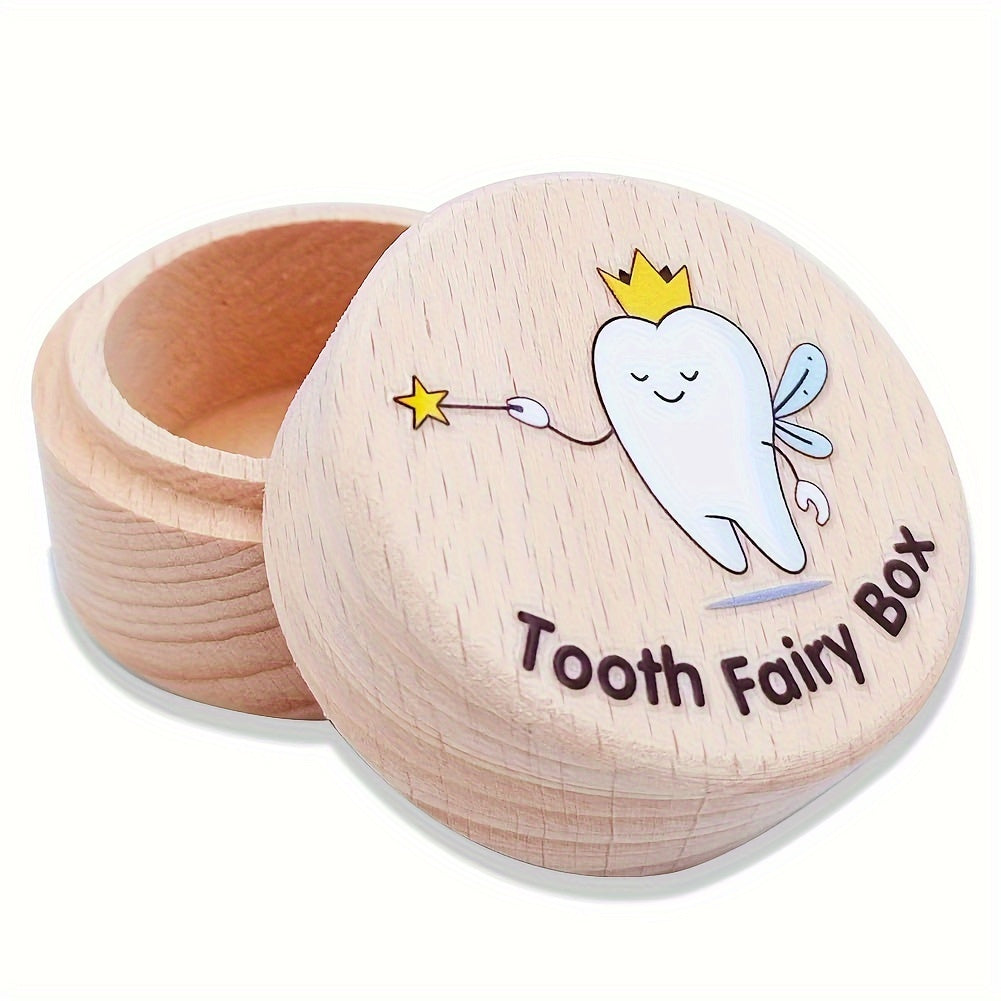 Wooden Keepsake Box for Children's Teeth Storage Gift for Christmas Halloween Thanksgiving New Year Valentine