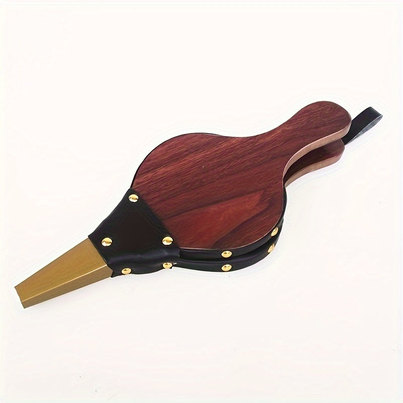 Handheld Bellows Duster for BBQs and Stoves, Faux Leather, Portable, Manual Operation