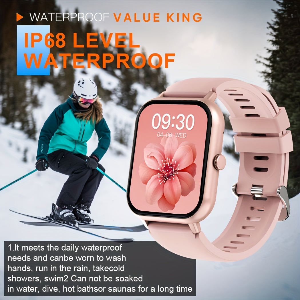 Smartwatch with 4.65cm Touch Screen, Fitness Tracker, Waterproof, Compatible with Android and iOS