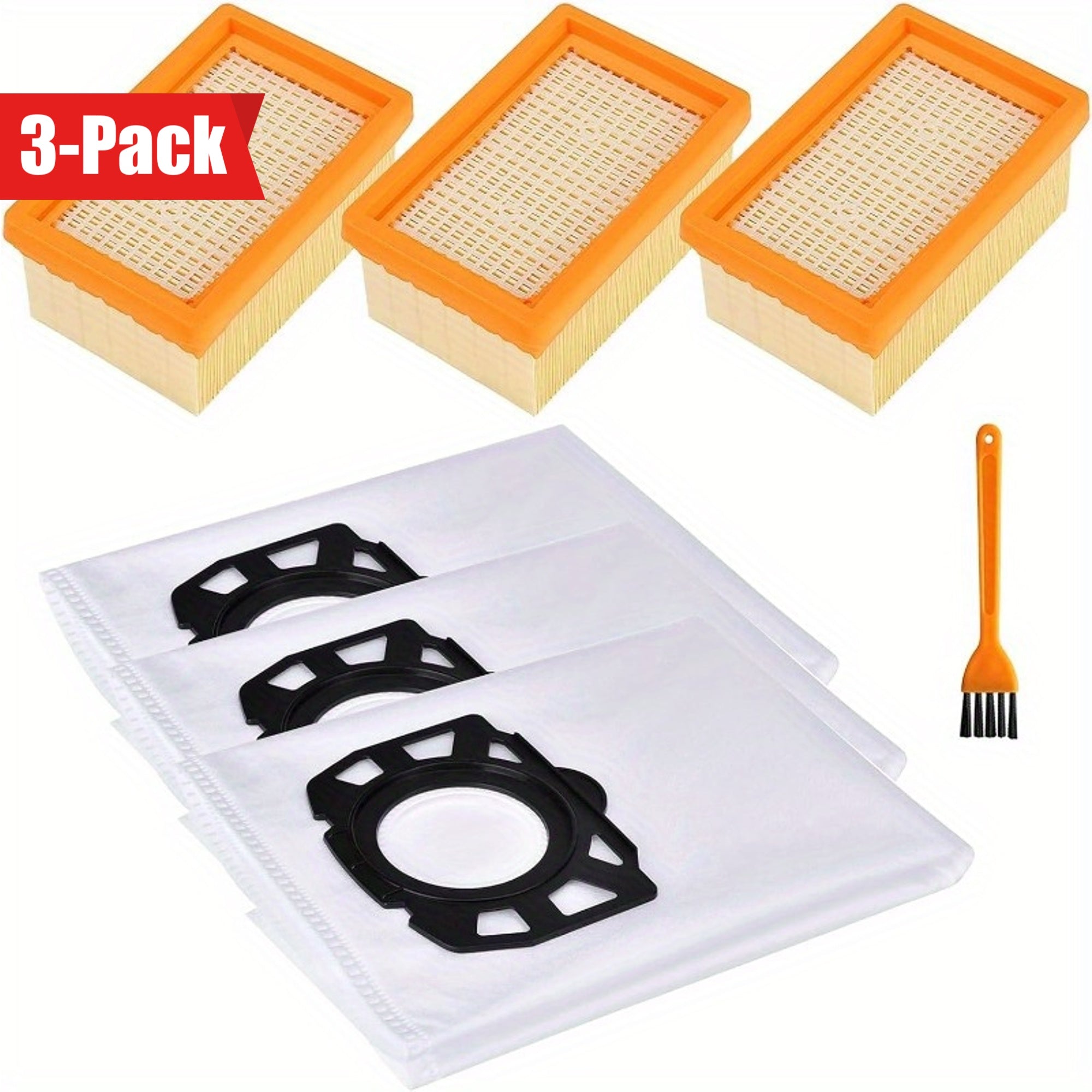 Пылсорўғич алмаштириш комплекти фильтрлар, тўпламлар ва щётка билан