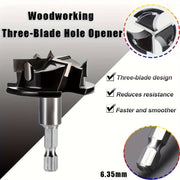 Hinged Hole Punch Tool 35mm Brushed Metal, Woodworking, Door and Cabinet Hardware