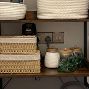 Tarro de almacenamiento de vidrio para alimentos con tapa de bambú, frasco hermético para granos y nueces