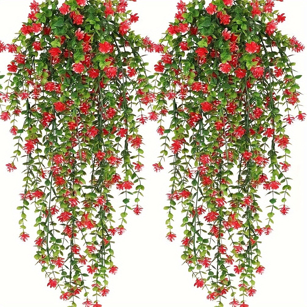 Uy bezaklari uchun sun'iy kamelliya osma o'simliklar to'plami, ichki va terrassa uchun