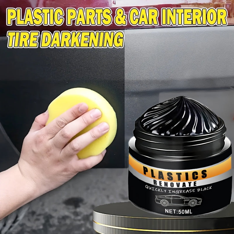 универсальный восстанавливающий паста для шин и пластика для автомобиля черный глянец для внешних и внутренних работ