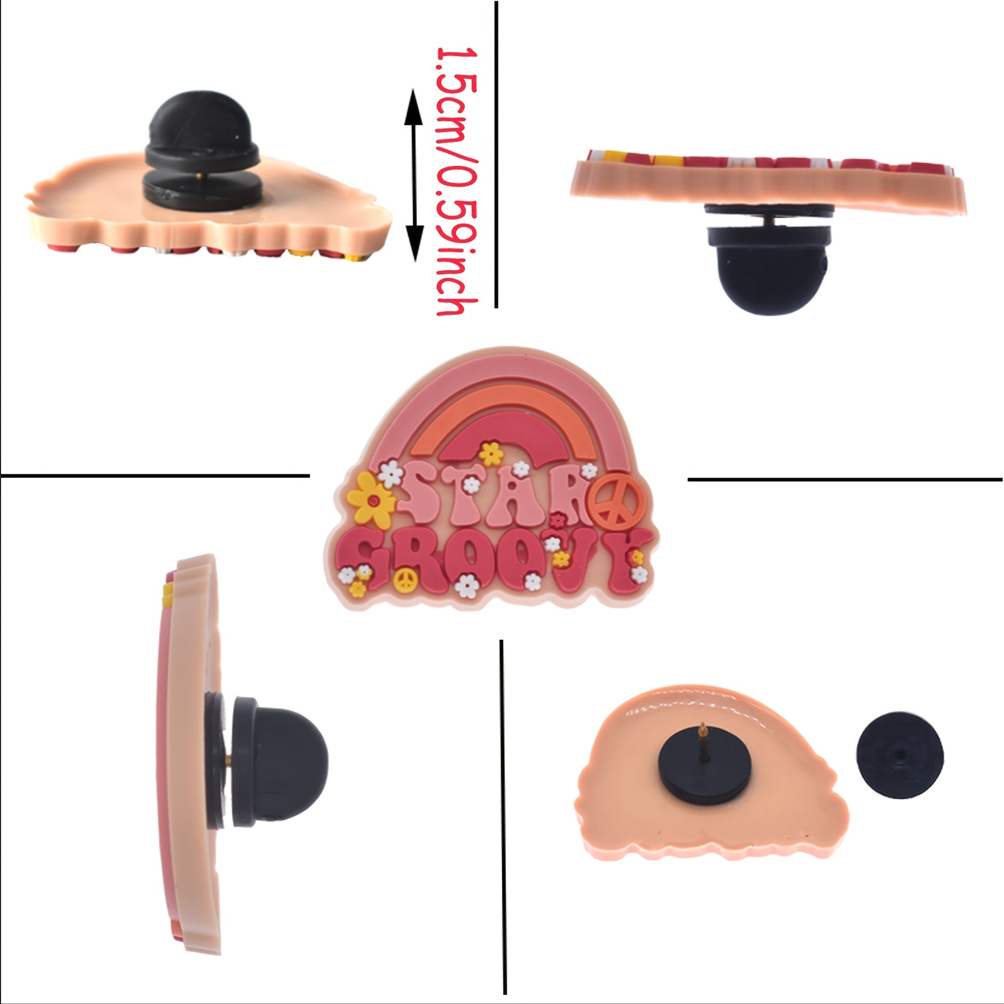 Set of 25 Colorful Enamel Pins with Cake, Camera, Apple, Football, Volleyball, and Gnome Designs for Bags and Accessories