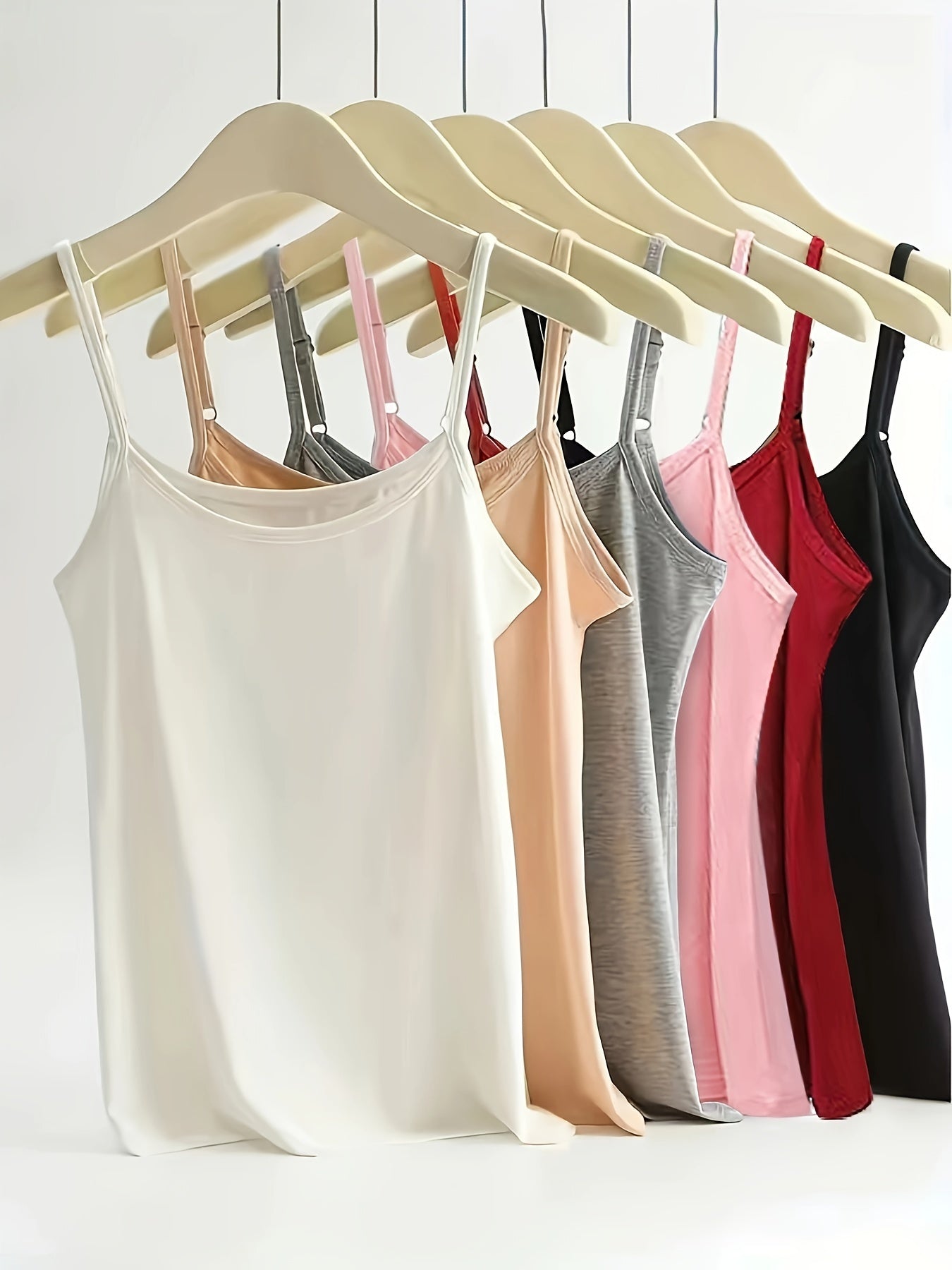 Women's Camisole Tank Tops 6-Pack Assorted Colors Breathable Comfortable Layering