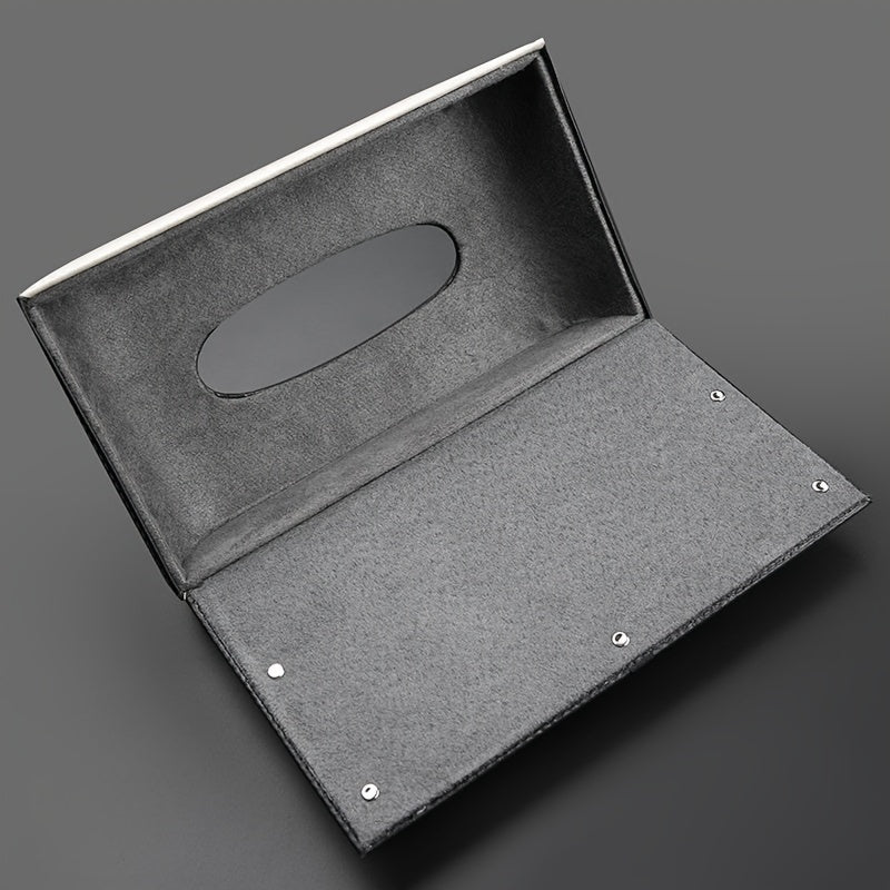 Держатель для салфеток в автомобиль из черной кожи, подвесная органайзер для интерьера автомобиля