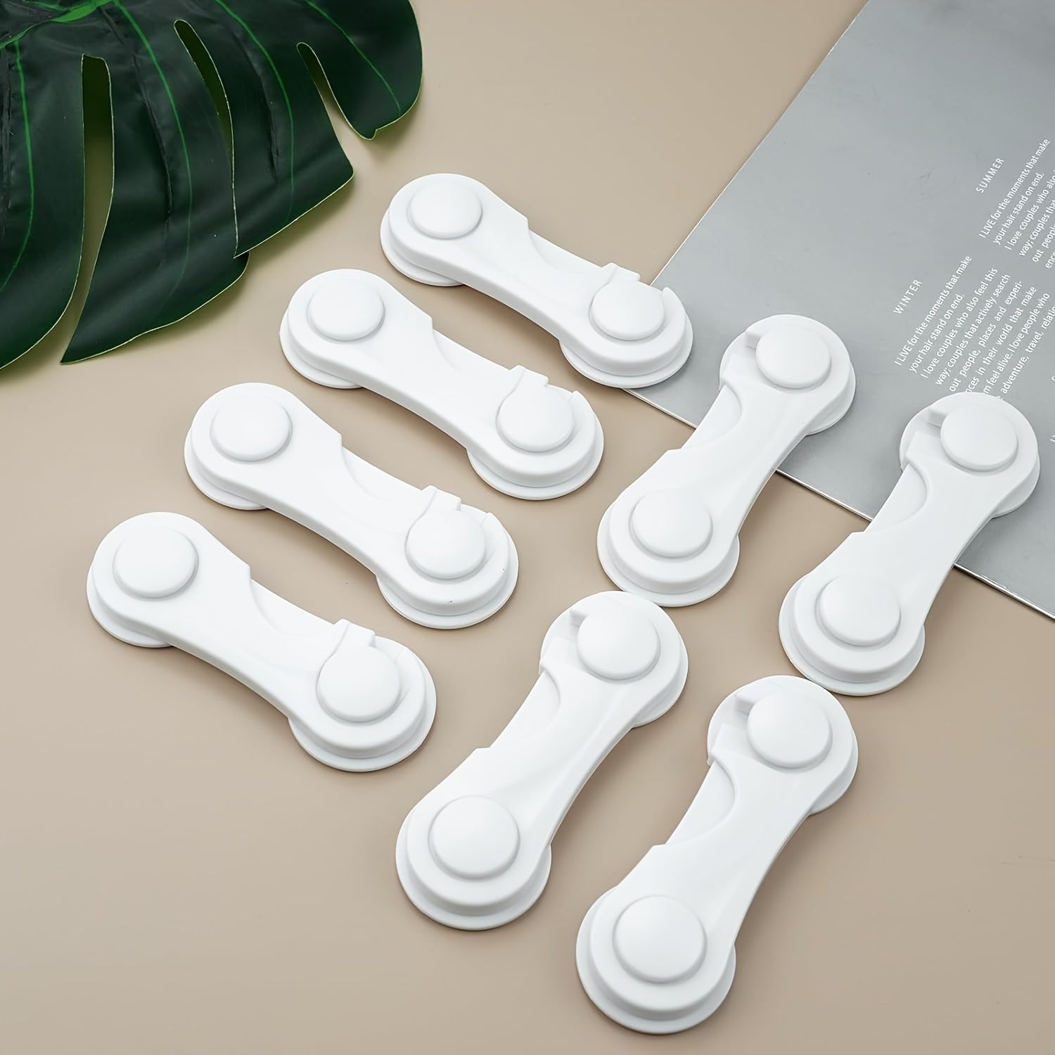 Set of 8 Child Safety Cabinet Locks for Drawers Cupboards Fridges and Closets