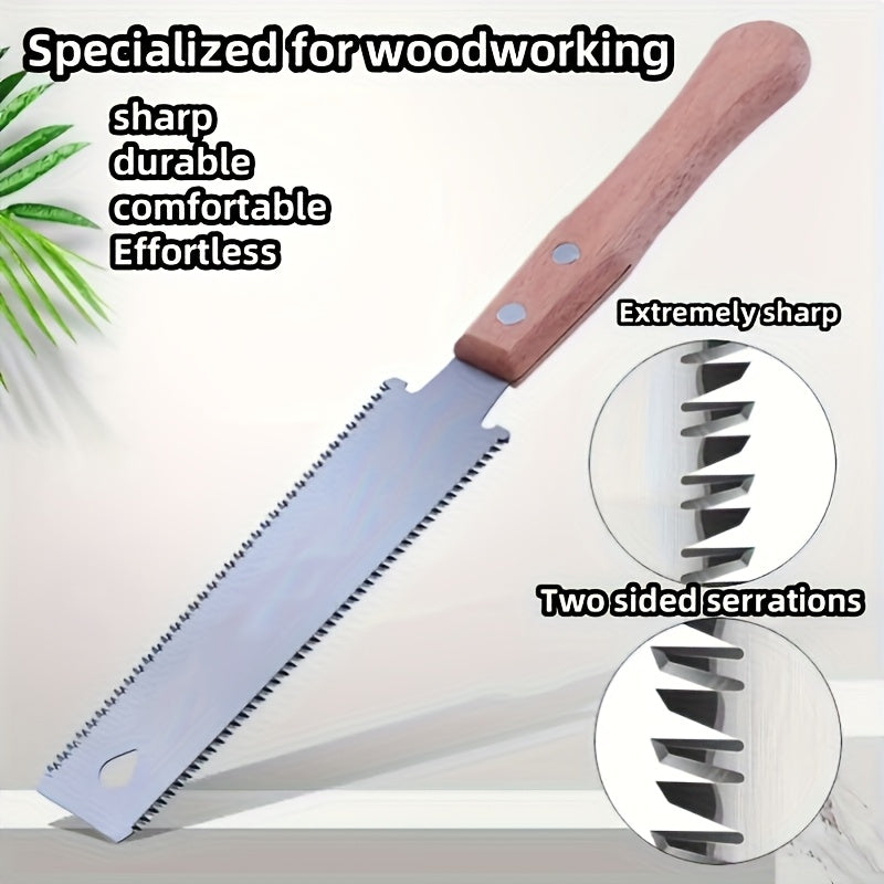 Ручная пила из нержавеющей стали с двухсторонним лезвием для обработки древесины