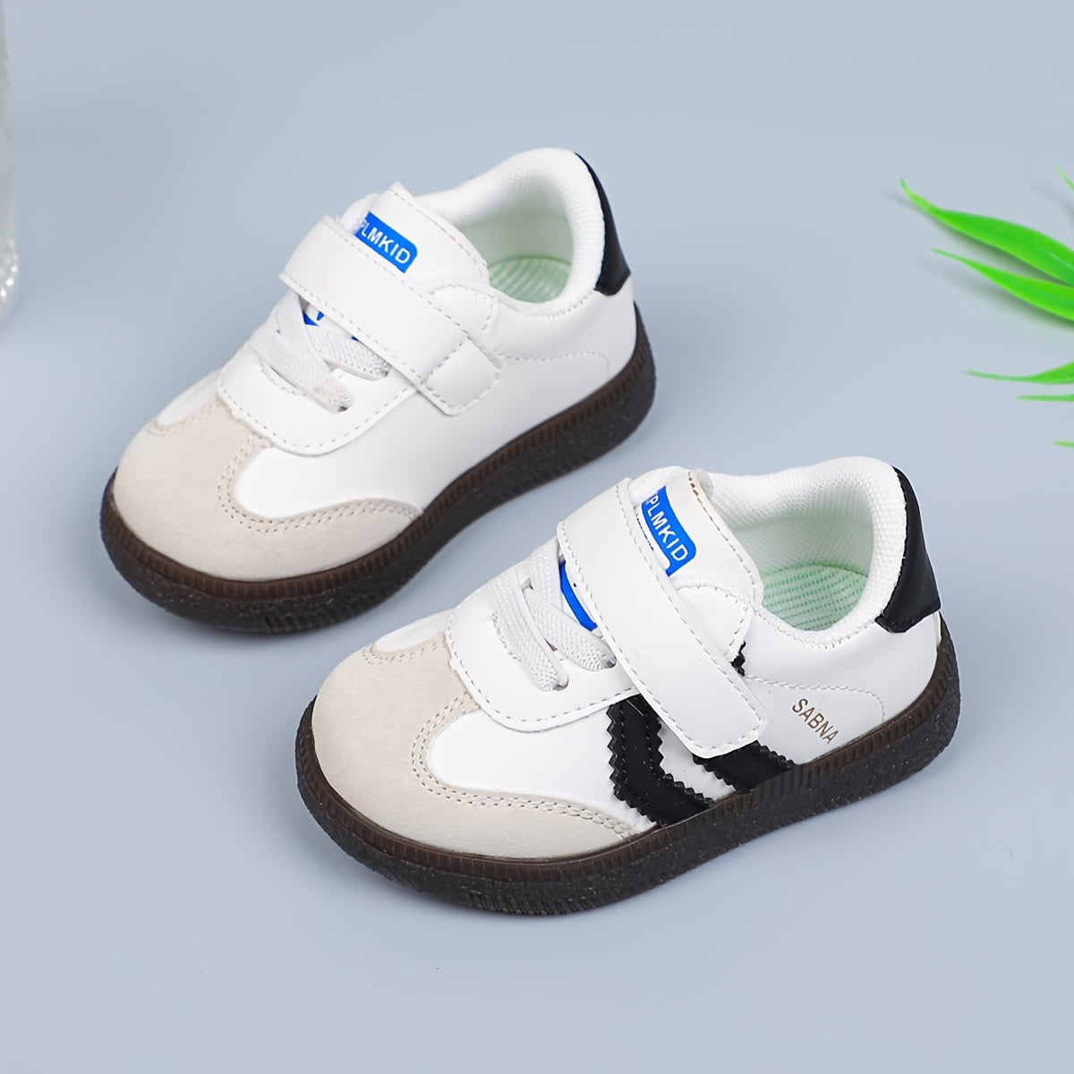 Zapatillas casuales para niños para niños y niñas, ligeras, antideslizantes, en blanco y negro