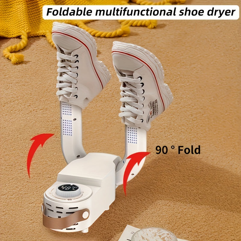 Portable Shoe Dryer with 3-Speed Timer for Travel Home and Outdoor Use