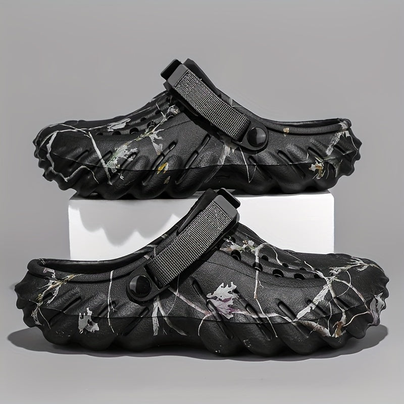 Erkaklar uchun uslubiy yozgi qopqoq, naqshli EVA materialdan tayyorlangan, plyaj uchun sozlanadigan kamar.