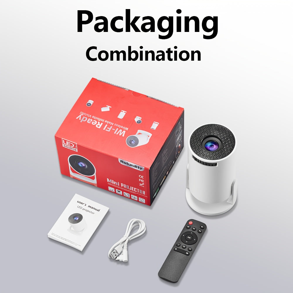 Мини портативный HD умный проектор с Wi-Fi, USB и регулировкой на 180°