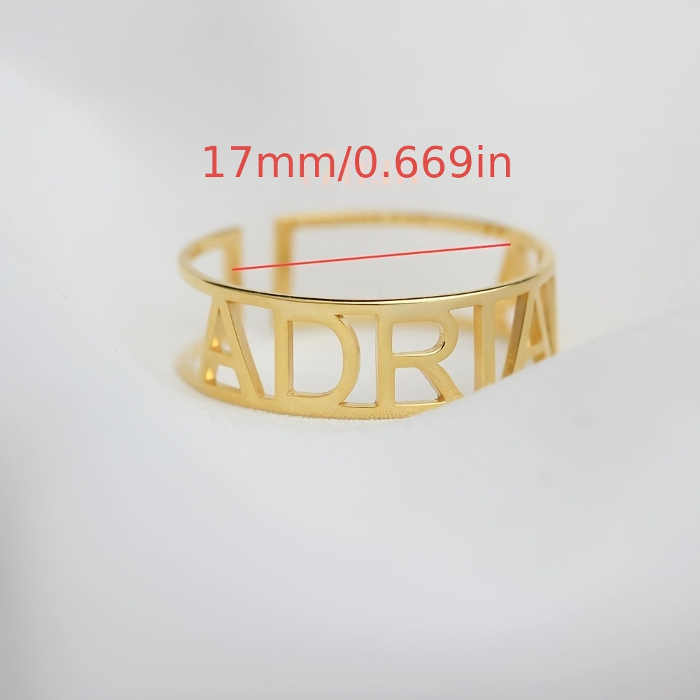 Stainless Steel Hollow Ring for Women or Men Simple Wedding Band Valentine's Day Gift