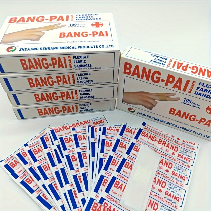 Waterproof Breathable Bandages 100 Pack Flexible Adhesive for Abrasion Protection