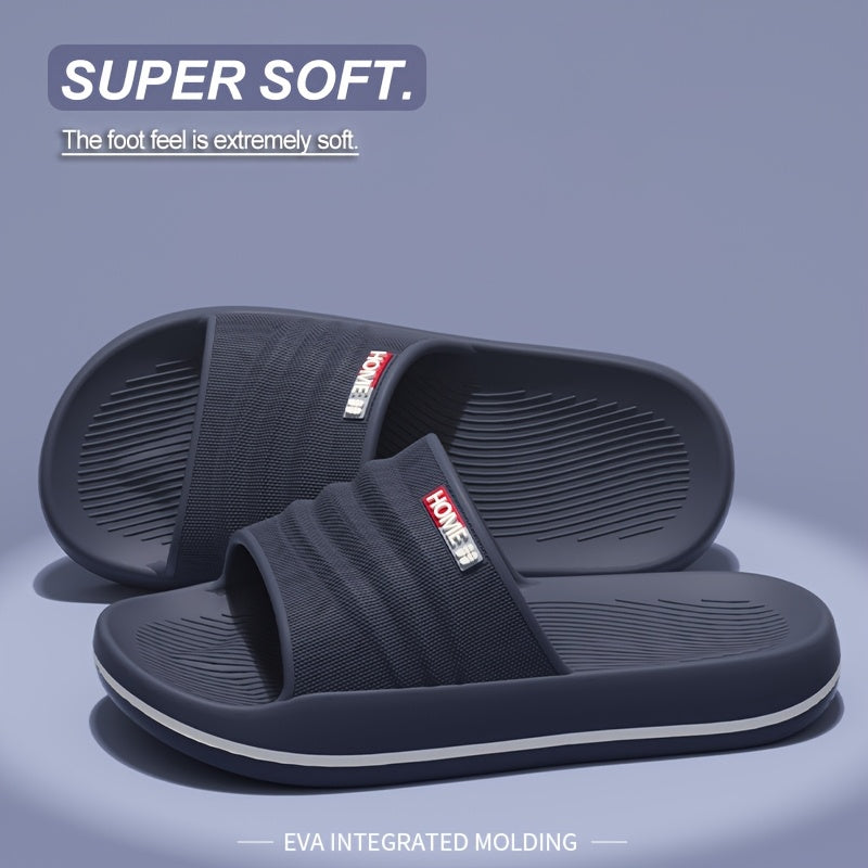 Zapatillas de interior para hombre con suela gruesa de EVA, antideslizantes, antimanchas, casuales, minimalistas, para todas las estaciones