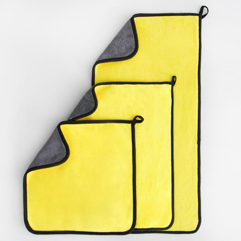 Double-Sided Microfiber Car Wash Towels Quick-Drying Absorbent Set