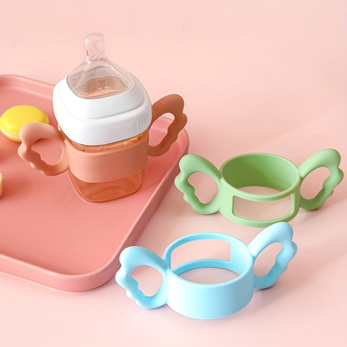 Baby Bottle Handles for Infants 0-3 Years BPA-Free Blue Lightweight