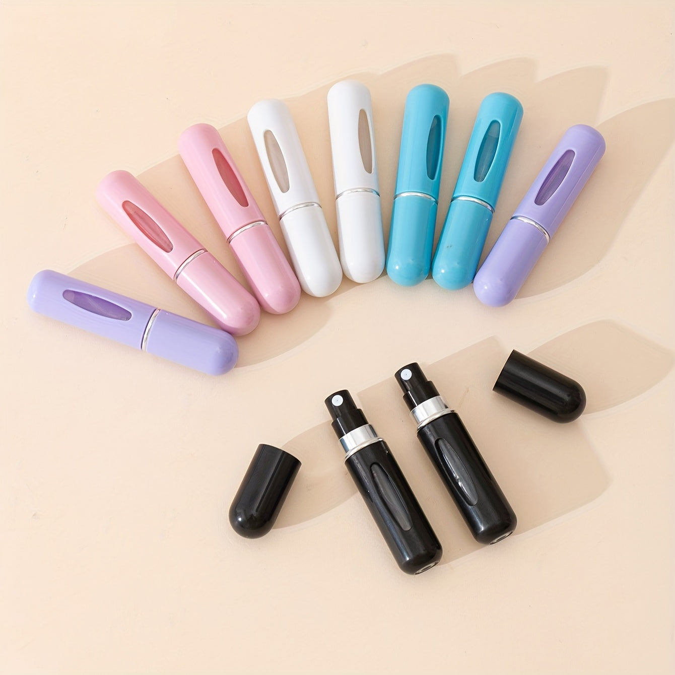 10 Pack 5ml Portable Perfume Atomizers Refillable Spray Bottles for Travel Oil Cologne