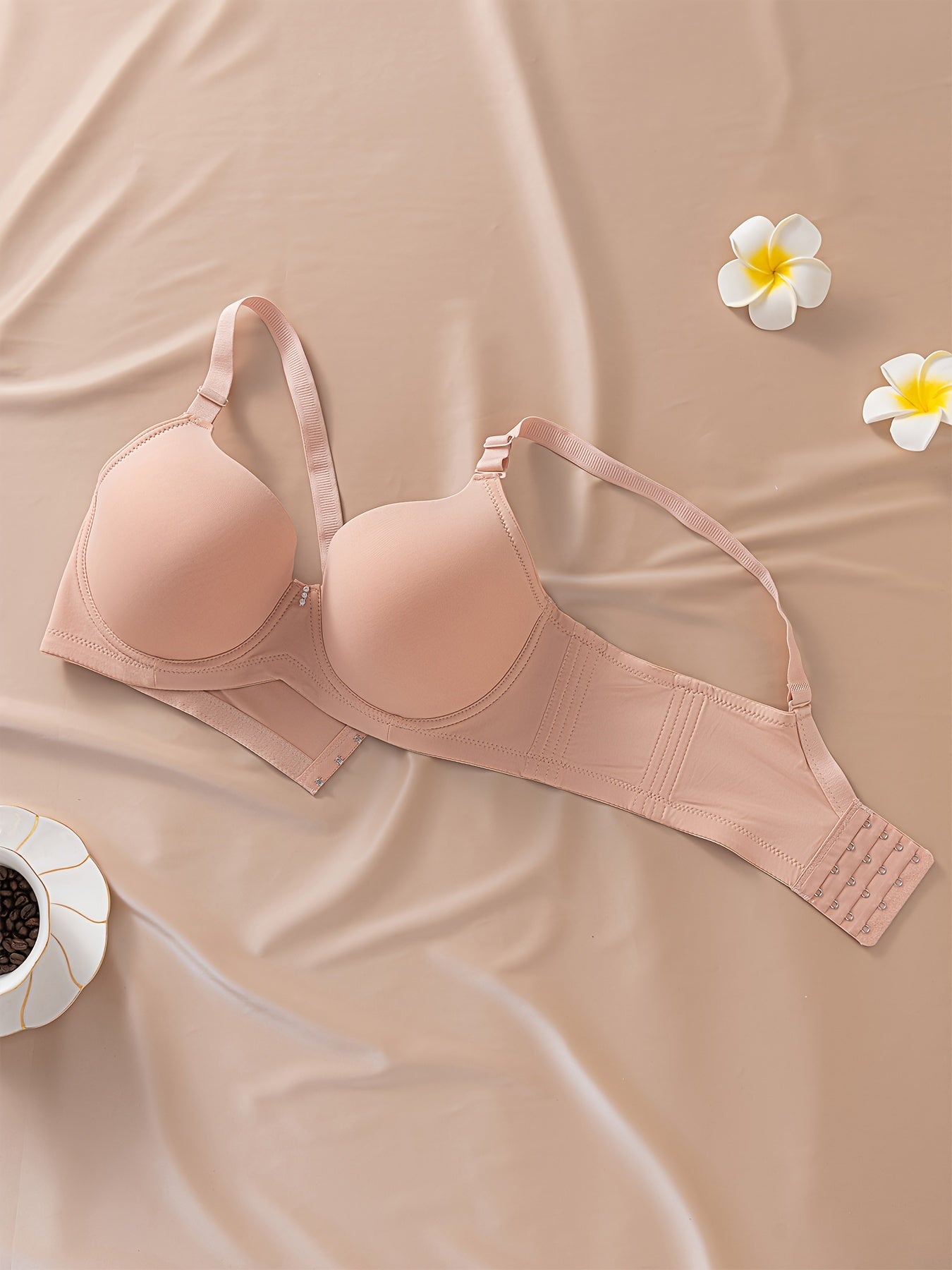 Pack de 3 sujetadores para mujer de tamaño grande, mate, sin marcas, con centro brillante y diamantes