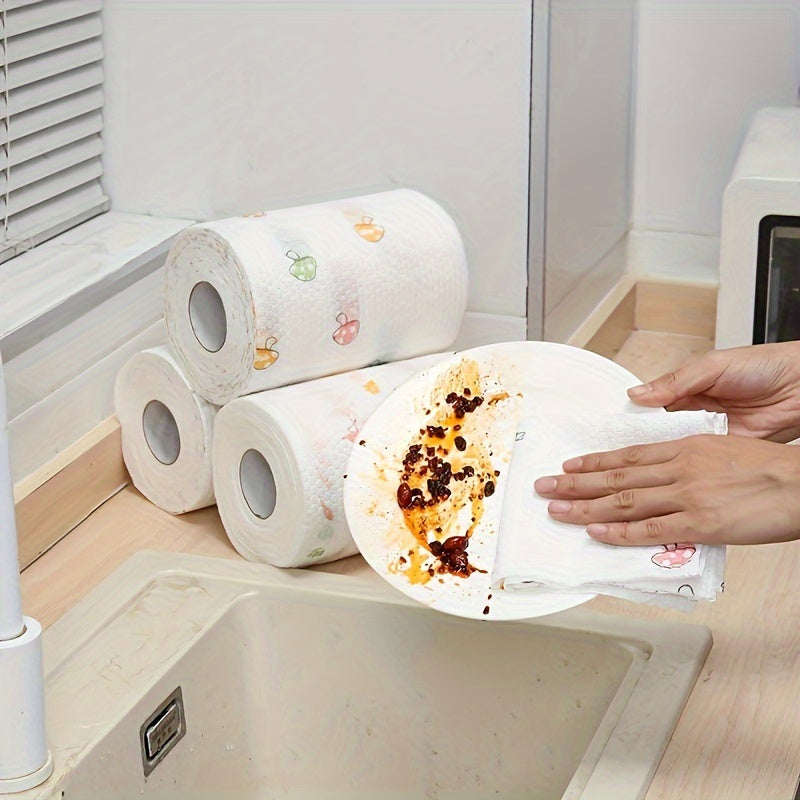 100 Pack Multi-Purpose Kitchen Towels Reusable Absorbent Dishcloths for Cleaning