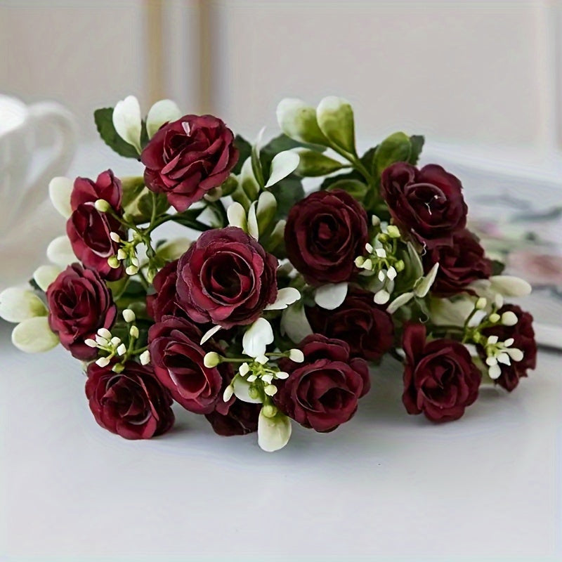 Artificial Rose Bouquet for Weddings Birthdays Home Decor 12 Stems