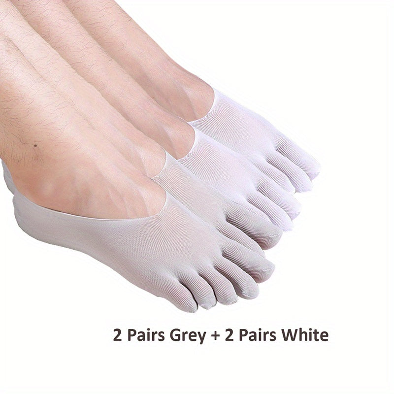 Мужские носки Five Finger, спортивные, тонкая сетка, дышащий нейлон с спандексом, 4 пары