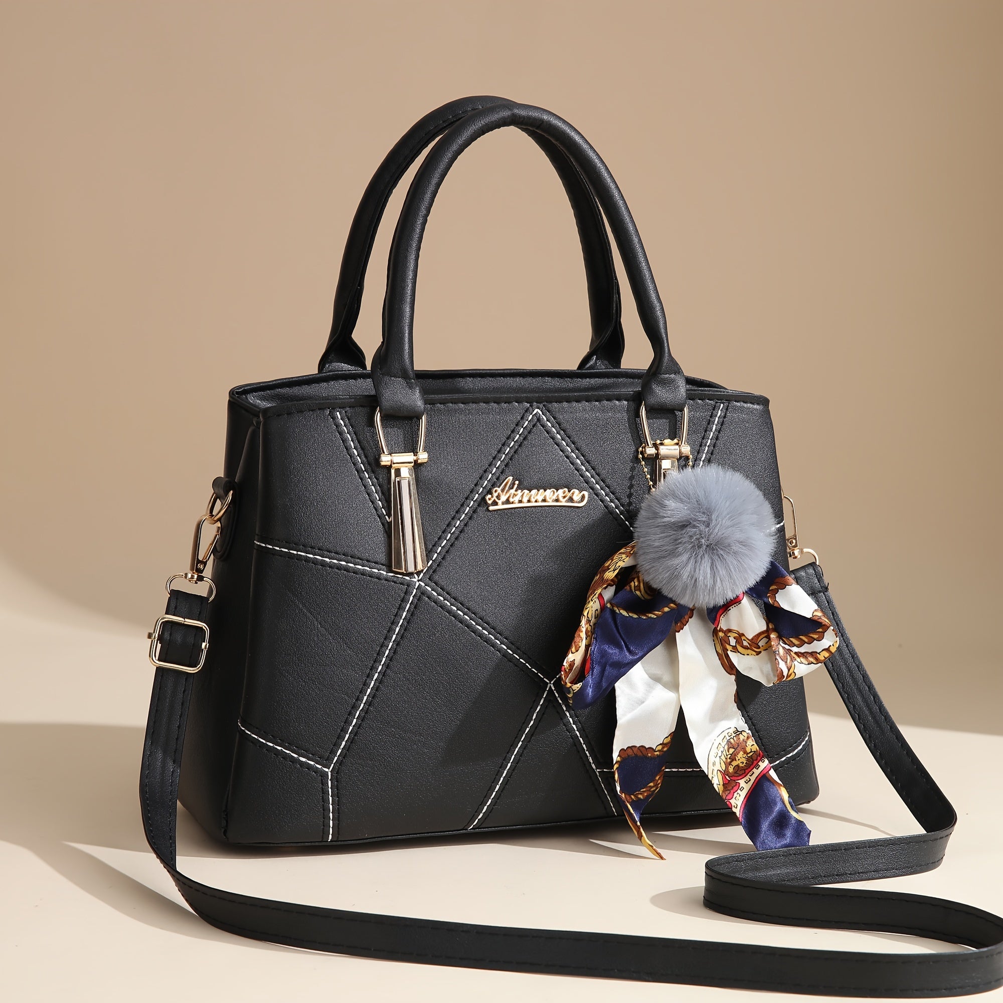 Elegant PU Crossbody Bag for Women with Adjustable Strap and Zipper Closure