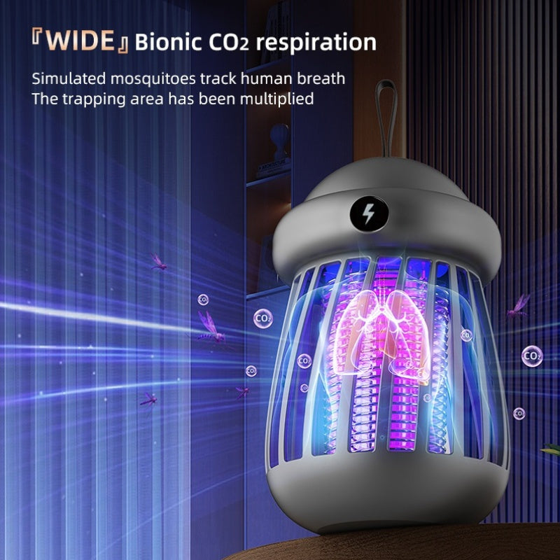 USB-Powered Mosquito Killer Lamp UV Trap Outdoor Camping Home Silent Black or White