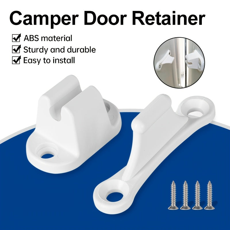 Nylon Door Stopper Set for RVs White T-Shaped Civilian Campers