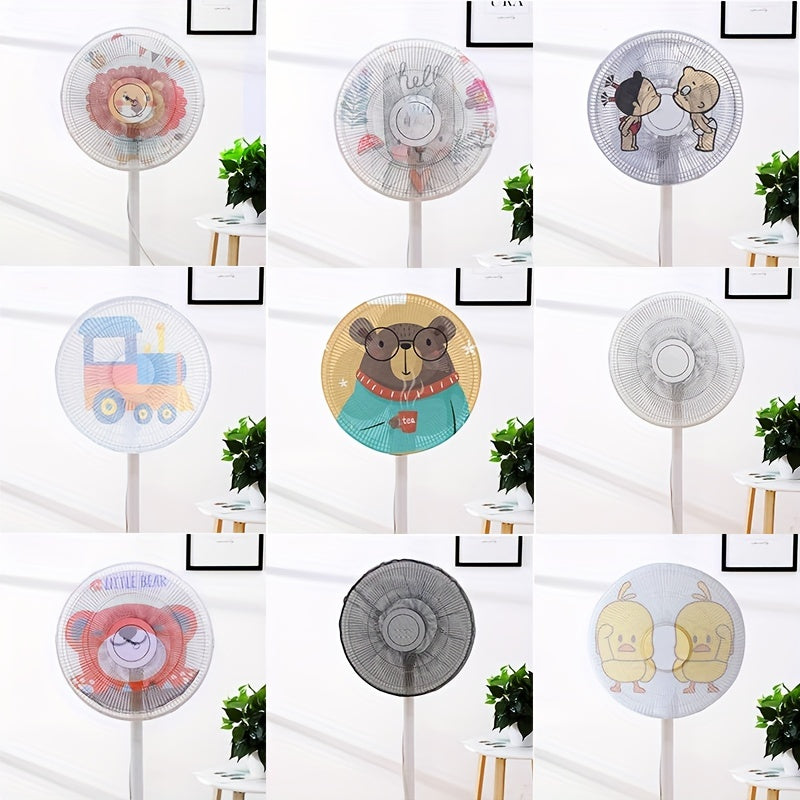 Household Floor Fan Cover Cartoon Hand Design Anti-Pinch Safety Protector