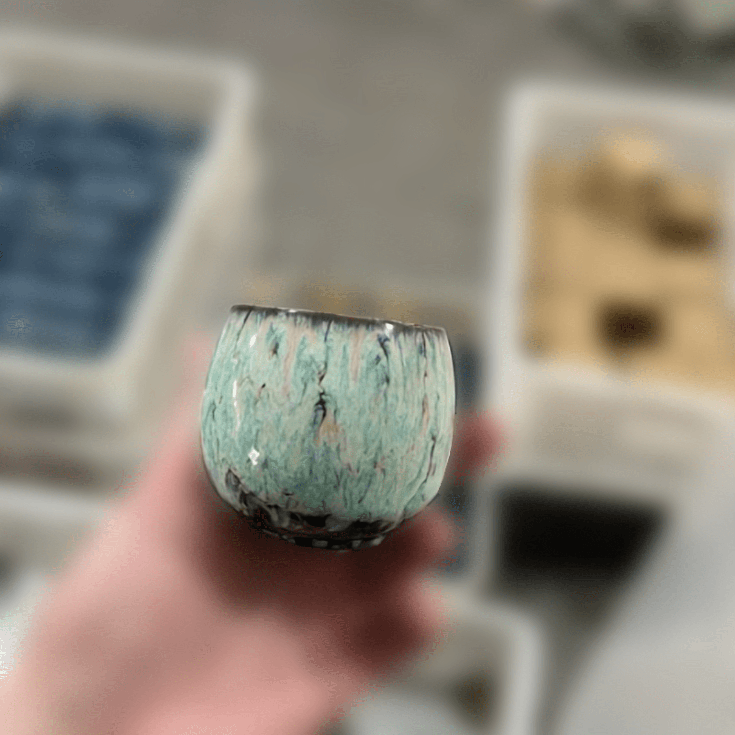 Taza de té de cerámica de 110 ml, taza pequeña para bebidas calientes