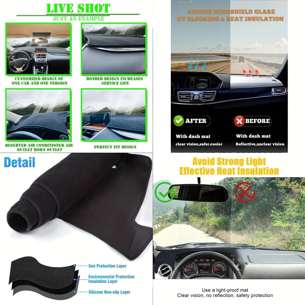 Left-Hand Drive Silicone Car Dashboard Cover Sunshade for 2022-2025