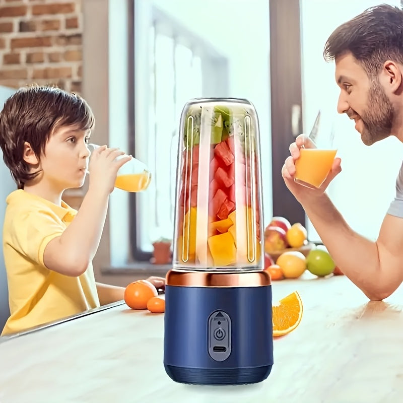 Portable 2-in-1 Stainless Steel Blender and Juicer for Fruit and Ice