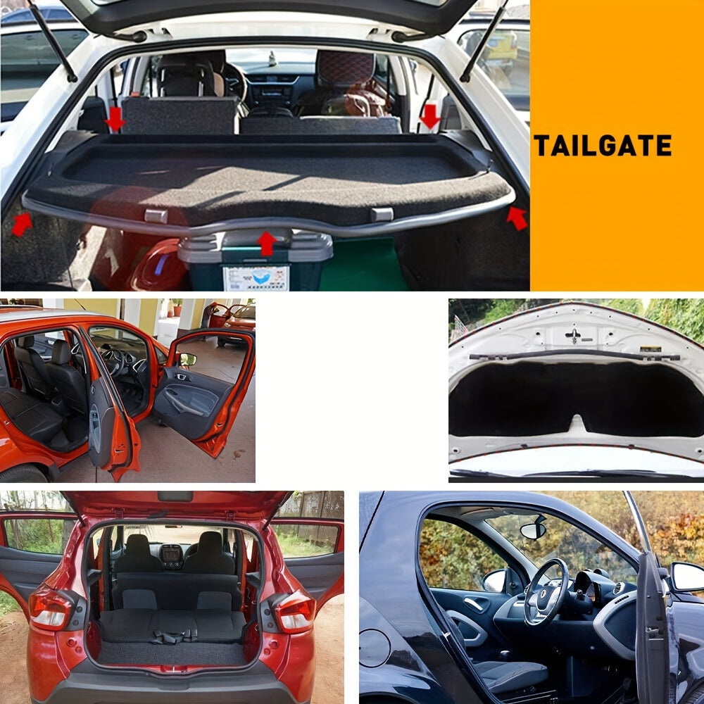 3m Rubber Car Door Seal Strip U Shape Weatherstrip Soundproof Edge Trim