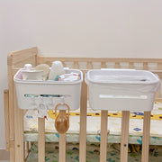 Cesta de almacenamiento colgante para pañales y organización del hogar, caja de plástico duradera