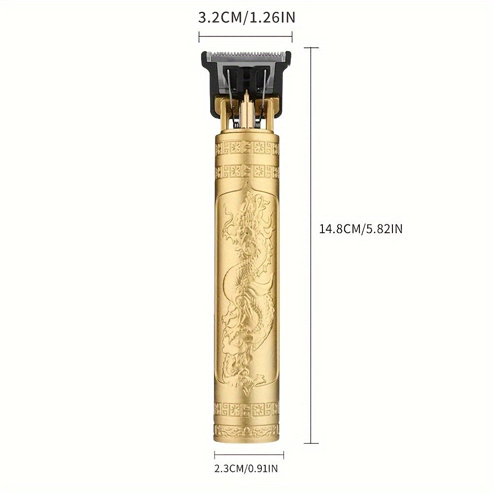 Cordless T-Shaped Electric Hair Clipper for Men with USB Rechargeable Lithium Battery