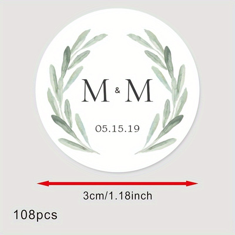 Personalized Bridal Shower Labels Custom Thank You Stickers Name and Date Recyclable Matte Finish