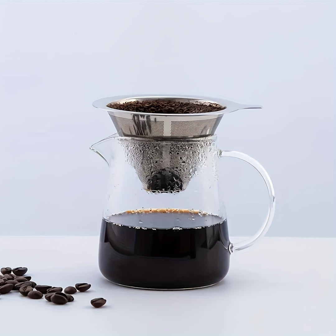 Stainless Steel Pour-Over Coffee Filter Ultra-Fine Mesh Reusable