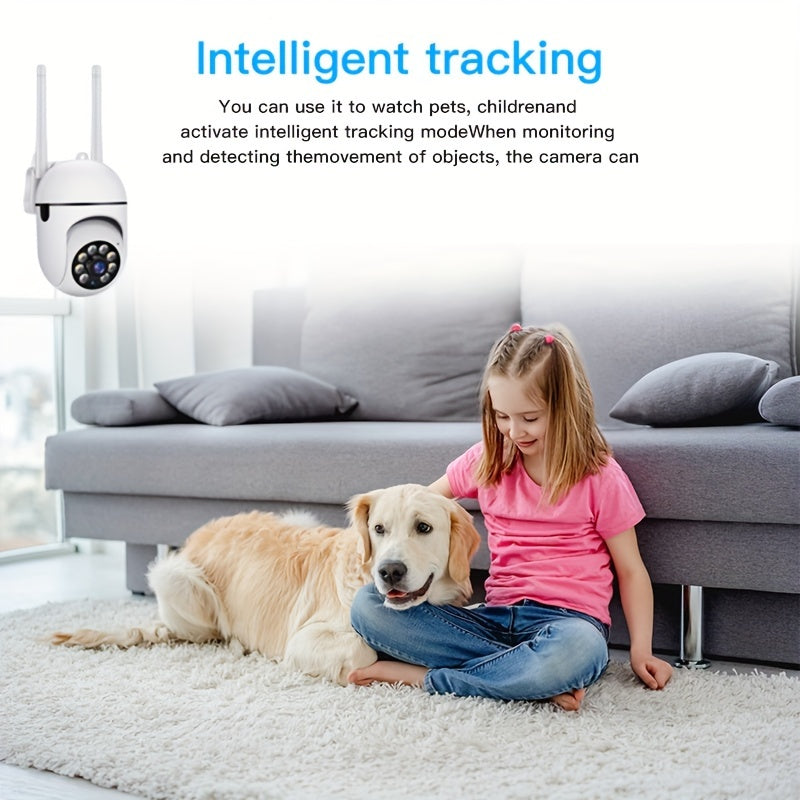Wireless HD Security Camera with 1080P Night Vision AI Motion Detection 355° Intercom Indoor Outdoor