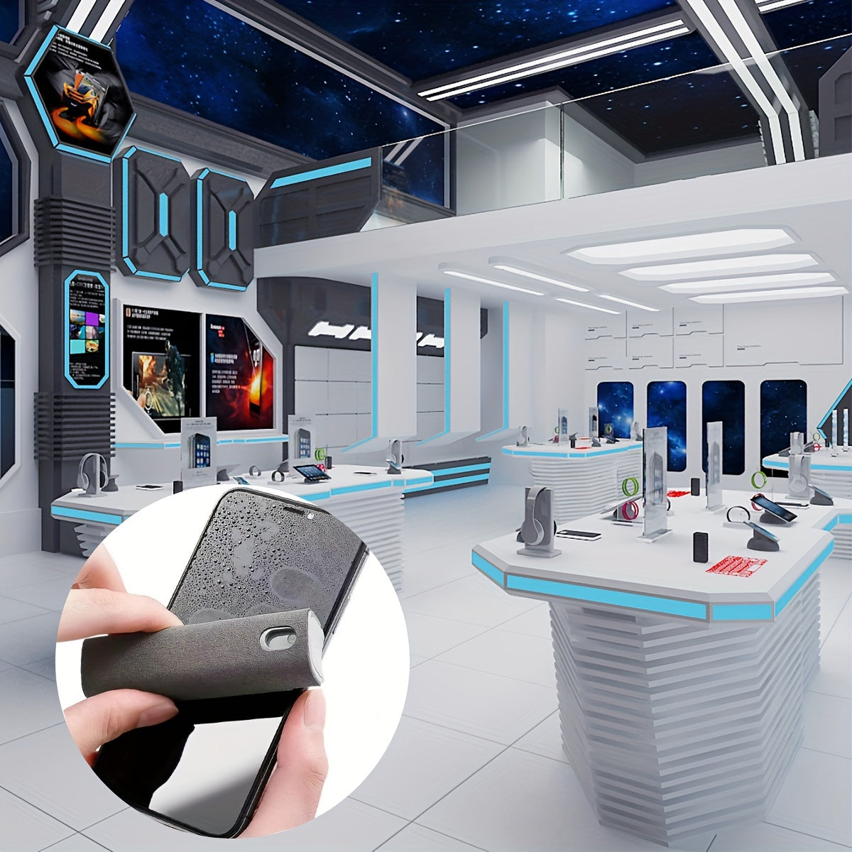 Microfiber Screen Cleaner Spray Bottle Set for Phones and Devices