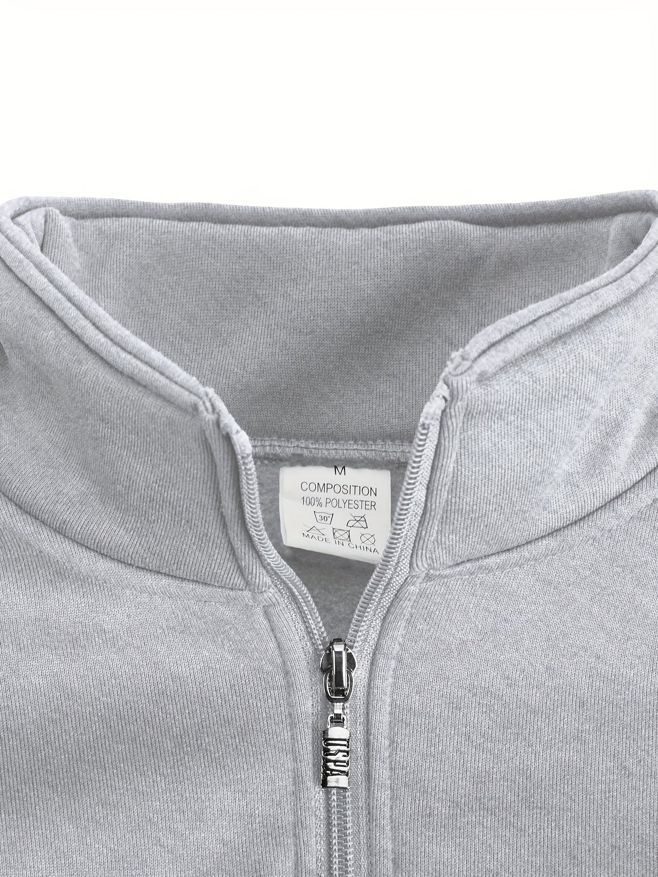 Men's Slim Fit Black Fleece Pullover with Quarter Zip Mock Neck Casual Long Sleeve Polyester