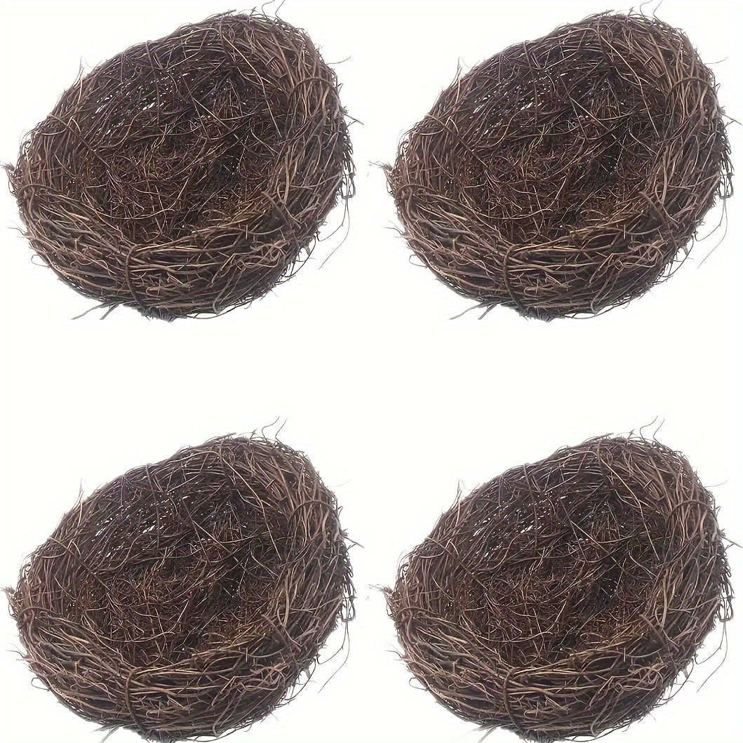 2pcs Handmade Rattan Bird Nests for Garden Decor Suitable for Bird Species