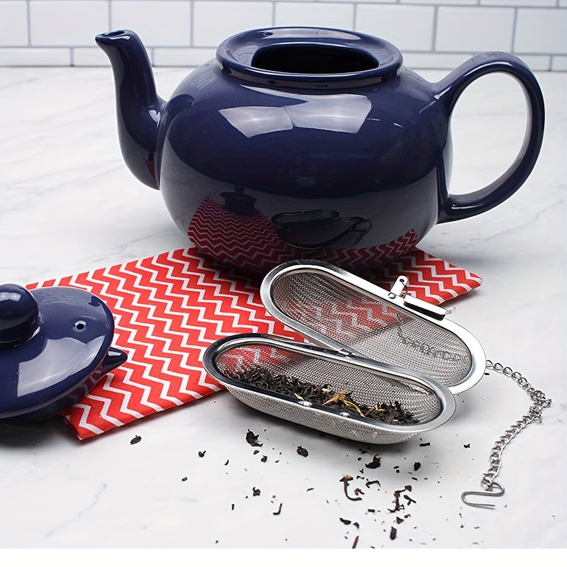 Stainless Steel Tea Infuser with Mesh Strainer and Chain Hook for Loose Leaf Tea