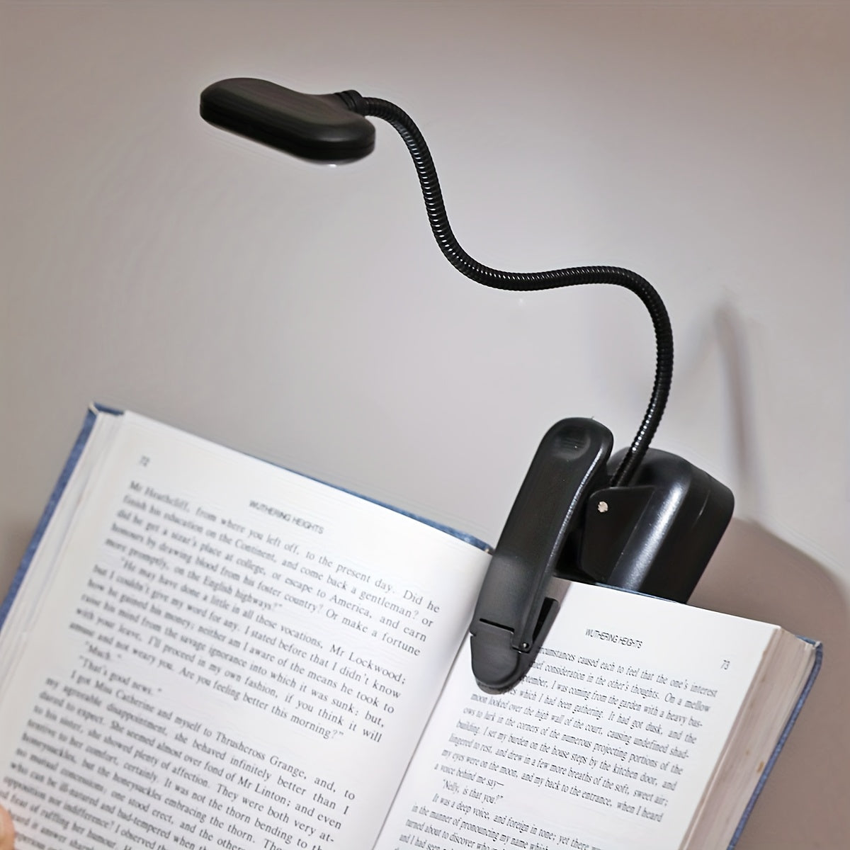 Portable Clip-On Book Light with Night Light and Table Lamp Function