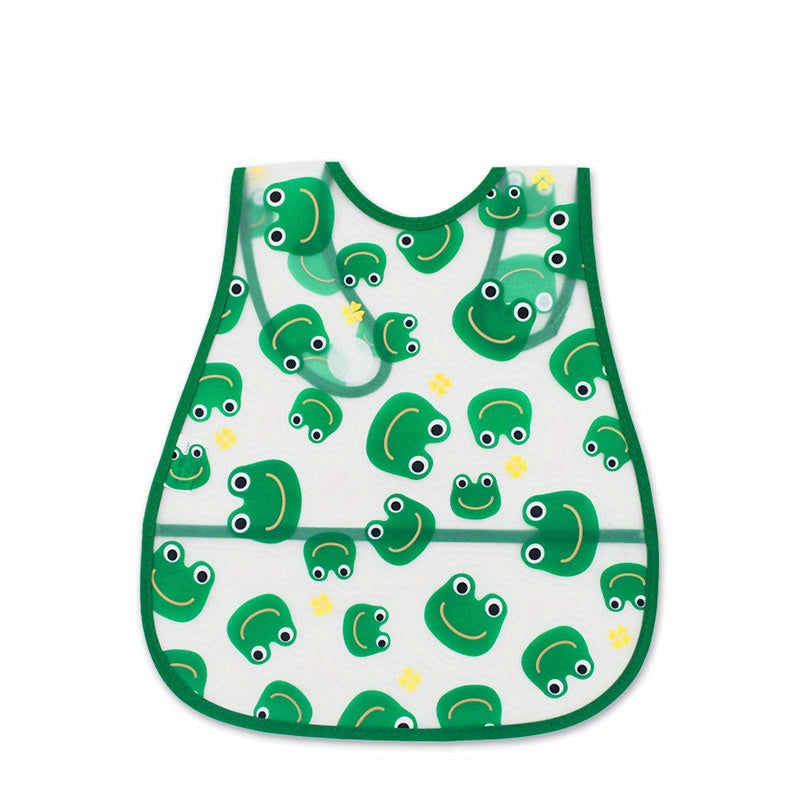 Waterproof Baby Bib for Boys and Girls with Snap Closure and Dirt-Resistant Pockets