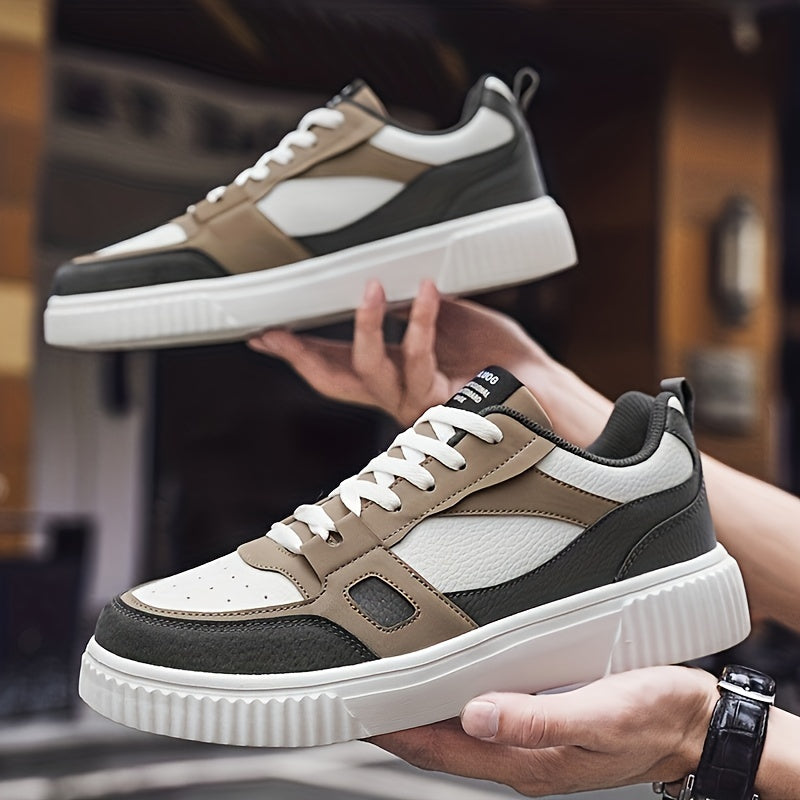 Erkaklar uchun zamonaviy rangli blokli skeyt poyabzallari, ochiq havoda faoliyatlar uchun ideal.